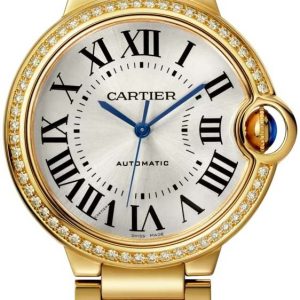 Cartier Damklocka WJBB0070 Ballon Bleu De Silverfärgad/18 karat gult