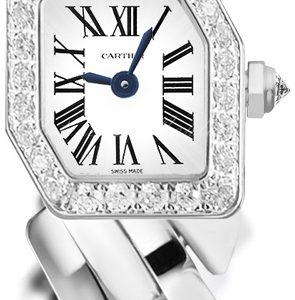 Cartier Damklocka WJBJ0003 Maillon De Silverfärgad/18 karat vitt guld