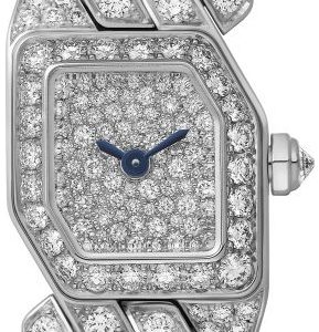 Cartier Damklocka WJBJ0005 Maillon De Diamantinfattad/18 karat vitt