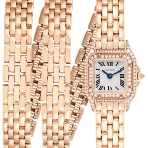 Cartier Damklocka WJPN0013 Panthere De Vit/18 karat roséguld