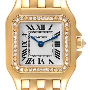 Cartier Damklocka WJPN0015 Panthere De Vit/18 karat gult guld