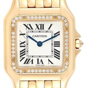 Cartier Damklocka WJPN0016 Panthere De Vit/18 karat gult guld