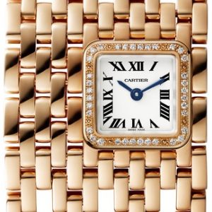 Cartier Damklocka WJPN0022 Panthere De Vit/18 karat roséguld