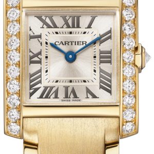 Cartier Damklocka WJTA0039 Tank Francaise Silverfärgad/18 karat gult