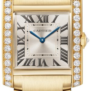 Cartier Damklocka WJTA0040 Tank Francaise Silverfärgad/18 karat gult