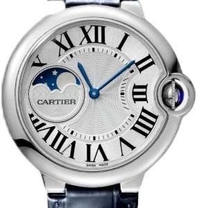 Cartier Damklocka WSBB0029 Ballon Bleu De Silverfärgad/Läder Ø37 mm