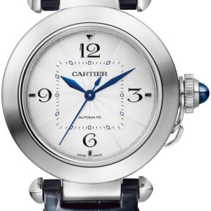 Cartier Damklocka WSPA0012 Pasha De Silverfärgad/Läder Ø35 mm