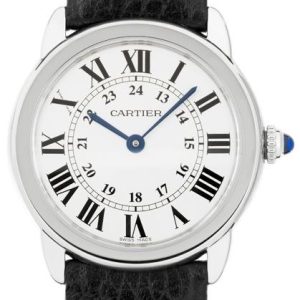 Cartier Damklocka WSRN0019 Ronde Vit/Läder Ø29 mm