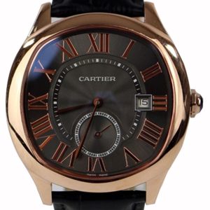 Cartier Drive De Cartier Herrklocka WGNM0004 Grå/Läder