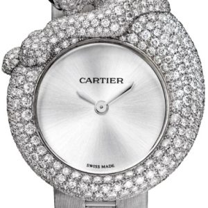 Cartier Herrklocka HPI00341 Feline De Silverfärgad/Textil Ø43 mm