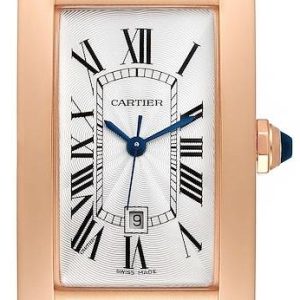 Cartier Herrklocka W2620030 Tank Americaine Silverfärgad/Läder