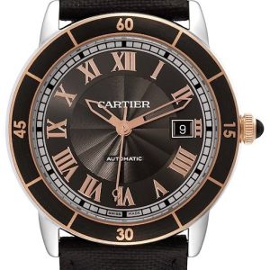 Cartier Herrklocka W2RN0005 Ronde Grå/Läder Ø42 mm