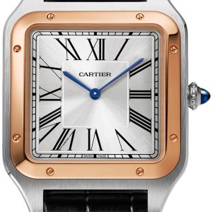 Cartier Herrklocka W2SA0017 Santos Dumont Silverfärgad/Läder