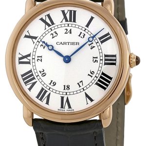 Cartier Herrklocka W6800251 Ronde LC Silverfärgad/Läder Ø36 mm