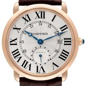 Cartier Herrklocka W6801005 Ronde Silverfärgad/Läder Ø40 mm