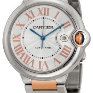 Cartier Herrklocka W6920095 Ballon Blue Silverfärgad/18 karat