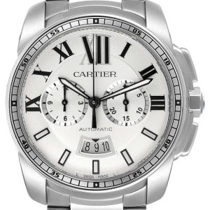 Cartier Herrklocka W7100045 Calibre de Silverfärgad/Stål Ø42 mm