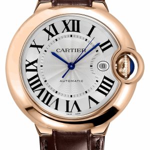 Cartier Herrklocka WGBB0017 Ballon Blue Silverfärgad/Läder Ø42 mm