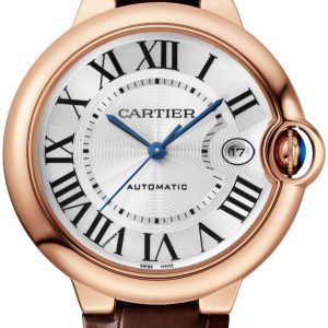 Cartier Herrklocka WGBB0035 Ballon Bleu De Silverfärgad/Läder Ø40