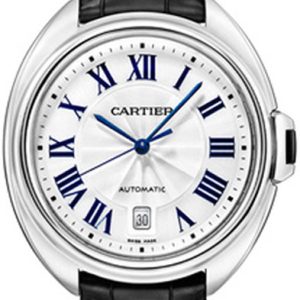 Cartier Herrklocka WGCL0005 Calibre de Vit/Läder Ø40 mm