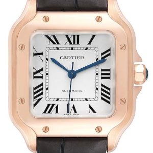 Cartier Herrklocka WGSA0012 Santos De Vit/Läder