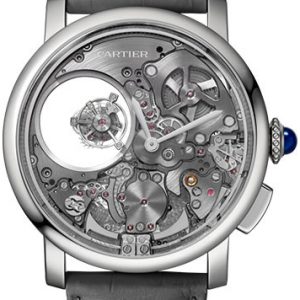 Cartier Herrklocka WHRO0023 Rotonde De Silverfärgad/Läder Ø45 mm