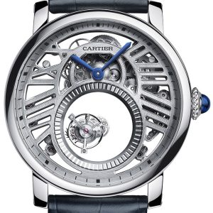 Cartier Herrklocka WHRO0039 Rotonde De Skelettskuren/Läder Ø45 mm