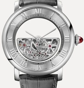 Cartier Herrklocka WHRO0082 Rotonde de Skelettskuren/Läder Ø43.5 mm