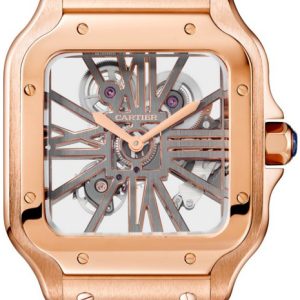 Cartier Herrklocka WHSA0016 Santos De Skelettskuren/18 karat roséguld