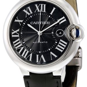 Cartier Herrklocka WSBB0003 Ballon Blue Svart/Läder Ø42.1 mm