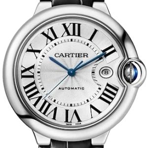 Cartier Herrklocka WSBB0026 Ballon Bleu De Silverfärgad/Läder Ø42