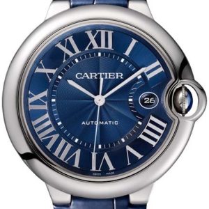 Cartier Herrklocka WSBB0027 Ballon Bleu De Blå/Läder Ø42 mm