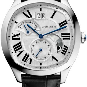 Cartier Herrklocka WSNM0016 Drive De Silverfärgad/Läder