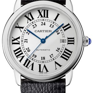 Cartier Herrklocka WSRN0022 Ronde Silverfärgad/Läder Ø42 mm