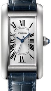 Cartier Herrklocka WSTA0045 Tank Americaine Silverfärgad/Läder