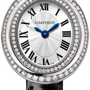 Cartier Hypnose Damklocka WJHY0004 Silverfärgad/Läder Ø26.2 mm