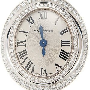 Cartier Hypnose Damklocka WJHY0005 Silverfärgad/Läder Ø33.3 mm