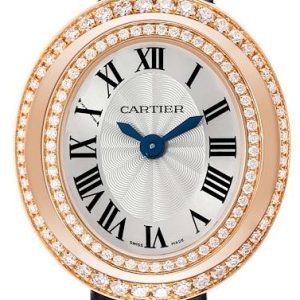 Cartier Hypnose Damklocka WJHY0006 Silverfärgad/Läder Ø33.3 mm