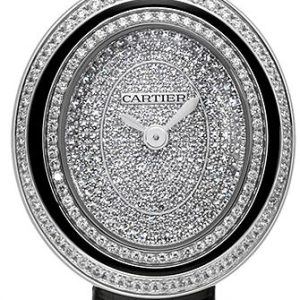 Cartier Hypnose Damklocka WJHY0009 Diamantinfattad/Läder Ø26.2 mm