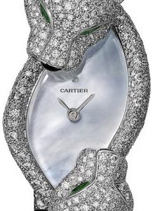 Cartier Panthere De Cartier Damklocka HPI01316 Vit/18 karat vitt guld