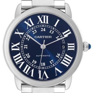 Cartier Ronde Herrklocka WSRN0023 Blå/Stål Ø42 mm