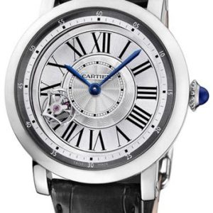 Cartier Rotonde De Cartier Herrklocka W1556204 Silverfärgad/Läder