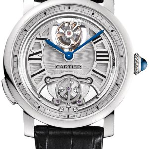 Cartier Rotonde De Cartier Herrklocka W1556209 Silverfärgad/Läder