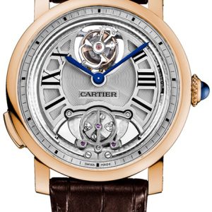 Cartier Rotonde De Cartier Herrklocka W1556229 Silverfärgad/Läder