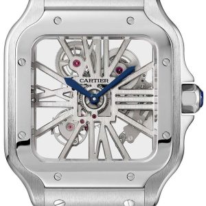 Cartier Santos De Cartier Herrklocka WHSA0007 Skelettskuren/Stål