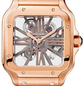 Cartier Santos De Cartier Herrklocka WHSA0008 Skelettskuren/18 karat