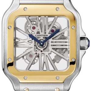 Cartier Santos De Cartier Herrklocka WHSA0012 Skelettskuren/Stål