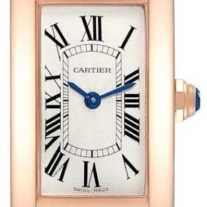 Cartier Tank Americaine Damklocka W2620031 Silverfärgad/18 karat