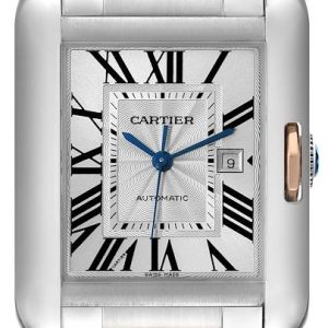 Cartier Tank Anglaise Damklocka W5310037 Silverfärgad/18 karat