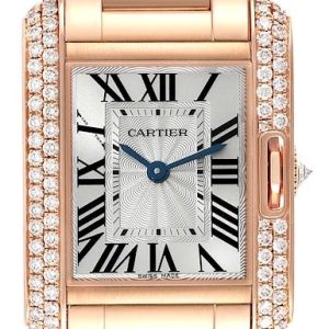 Cartier Tank Anglaise Damklocka WT100002 Silverfärgad/18 karat